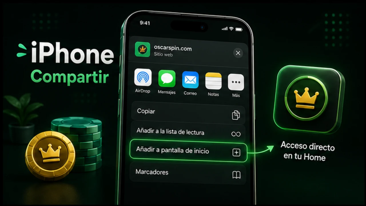Botón compartir de Safari en iPhone para guardar la web