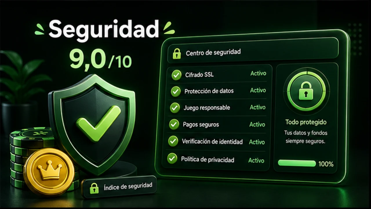 Ficha del índice de seguridad valorado por un portal independiente de casinos